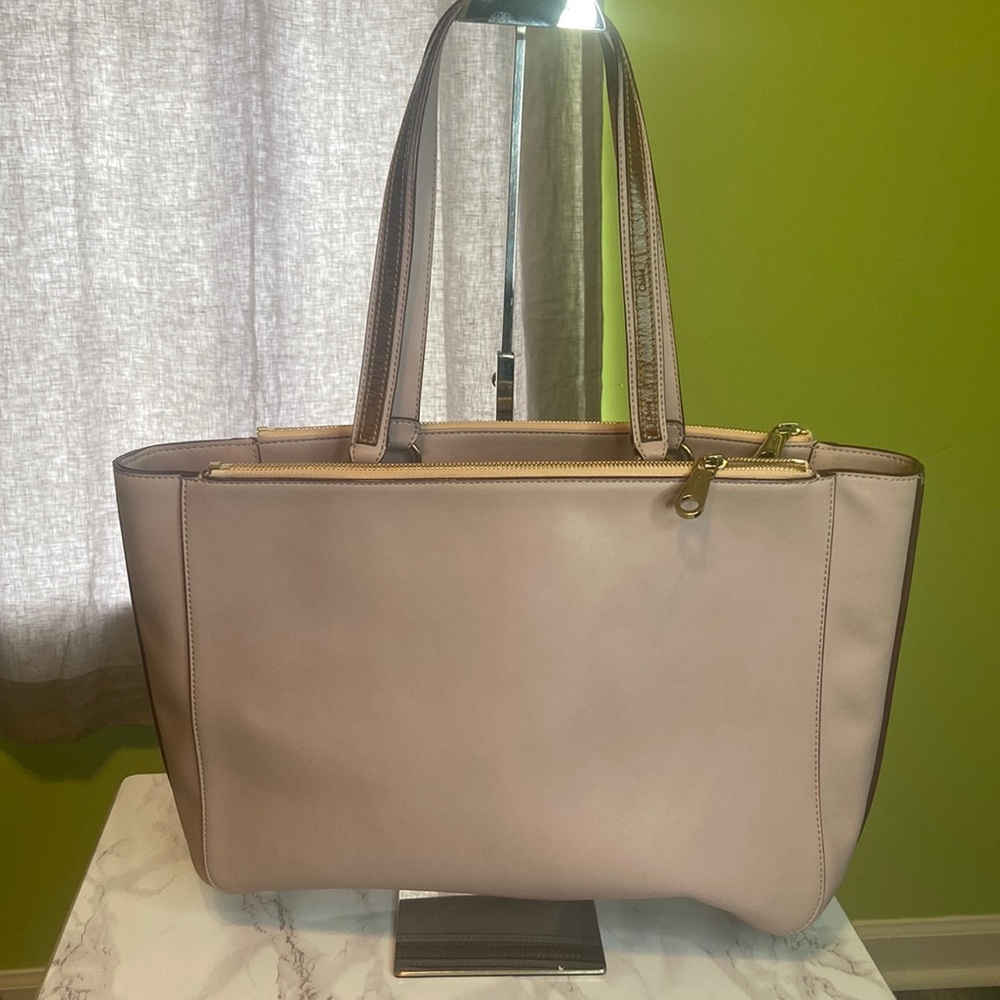 🇫🇷✨CHLOE✨Double Zip Laptop/Tote Rosewater Pink Leather with COA and Chloe dusty🌸